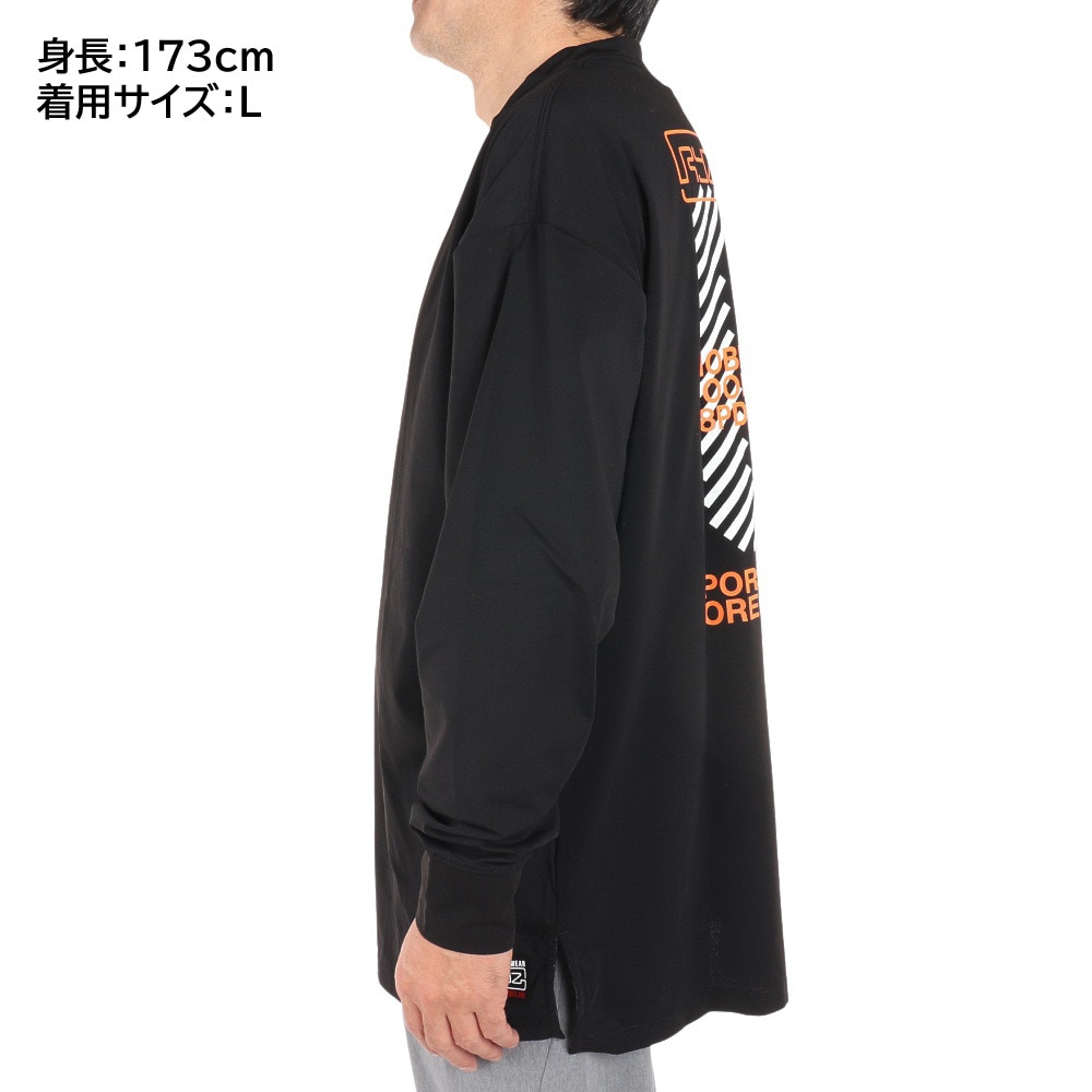 ライズ（RYZ）（メンズ）バスケットボールウェア ロンT N/08 長袖Tシャツ 751R1CD6607 BLK 速乾