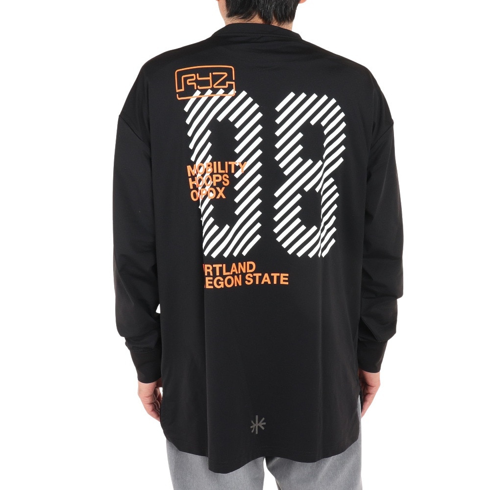 ライズ（RYZ）（メンズ）バスケットボールウェア ロンT N/08 長袖Tシャツ 751R1CD6607 BLK