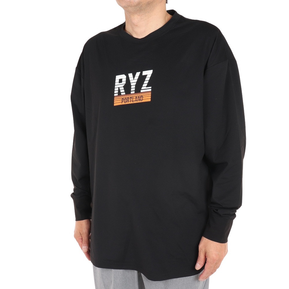 ライズ（RYZ）（メンズ）バスケットボールウェア ロンT N/08 長袖Tシャツ 751R1CD6607 BLK 速乾
