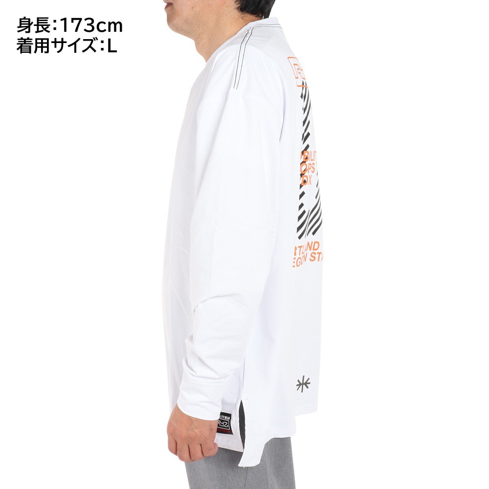 ライズ（RYZ）（メンズ）バスケットボールウェア ロンT N/08 長袖Tシャツ 751R1CD6607 WHT