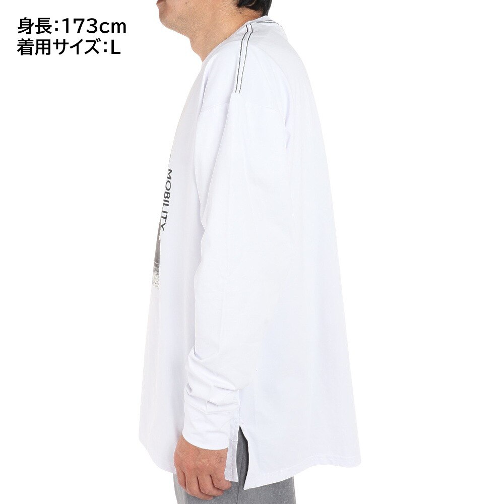 ライズ（RYZ）（メンズ）バスケットボールウェア ロンT PHOTO 長袖Tシャツ 751R1CD6608 WHT