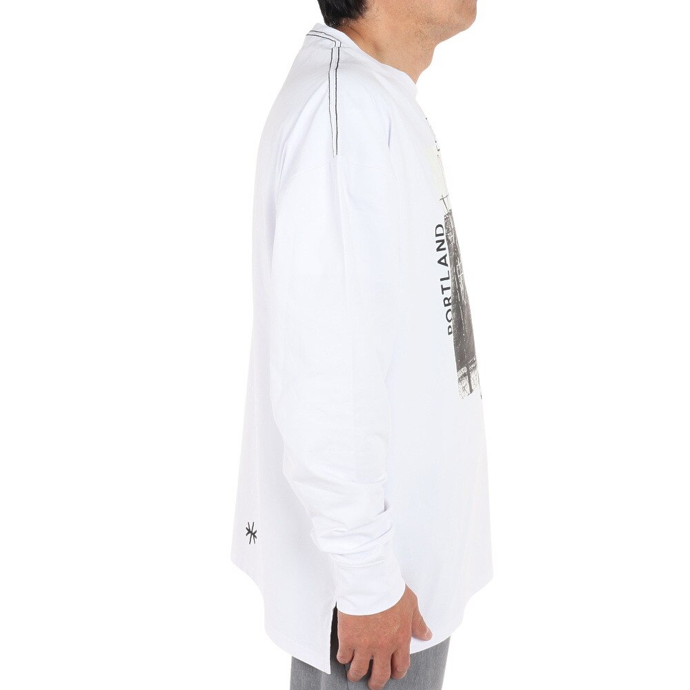ライズ（RYZ）（メンズ）バスケットボールウェア ロンT PHOTO 長袖Tシャツ 751R1CD6608 WHT
