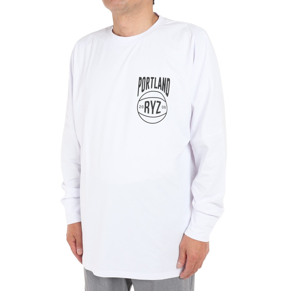 ＲＹＺ バスケットボールウェア ロンT B.T.PDX 長袖Tシャツ 751R1CD6610 WHT 速乾 Ｍ 10 バスケットボール
