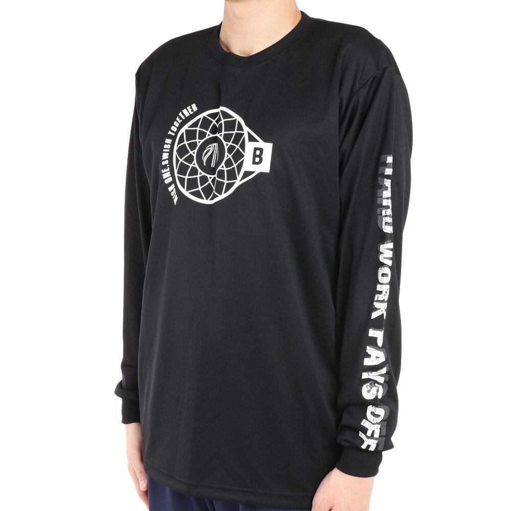 エックスティーエス（XTS）（メンズ）バスケットボールウェア ロンT ドライプラス長袖Ｔシャツ 751G1ES6622BLK