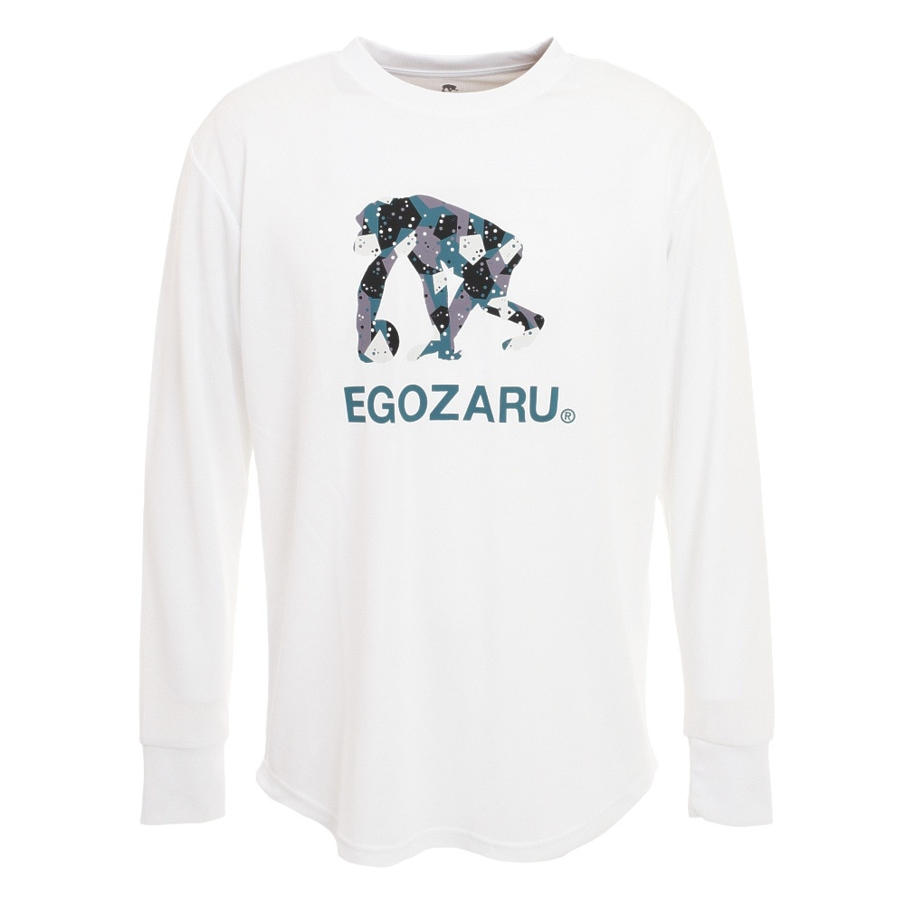 エゴザル｜エゴザル（EGOZARU）（メンズ）バスケットボールウェア ロンT ロゴ 長袖Tシャツ WHITE  EZLT-F2120-025 スポーツ用品はスーパースポーツゼビオ