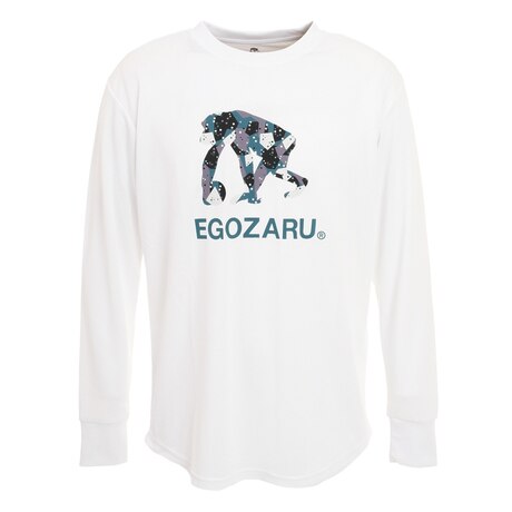 バスケットボールウェア P.D.C. ロゴ 長袖Tシャツ WHITE EZLT-F2120-025
