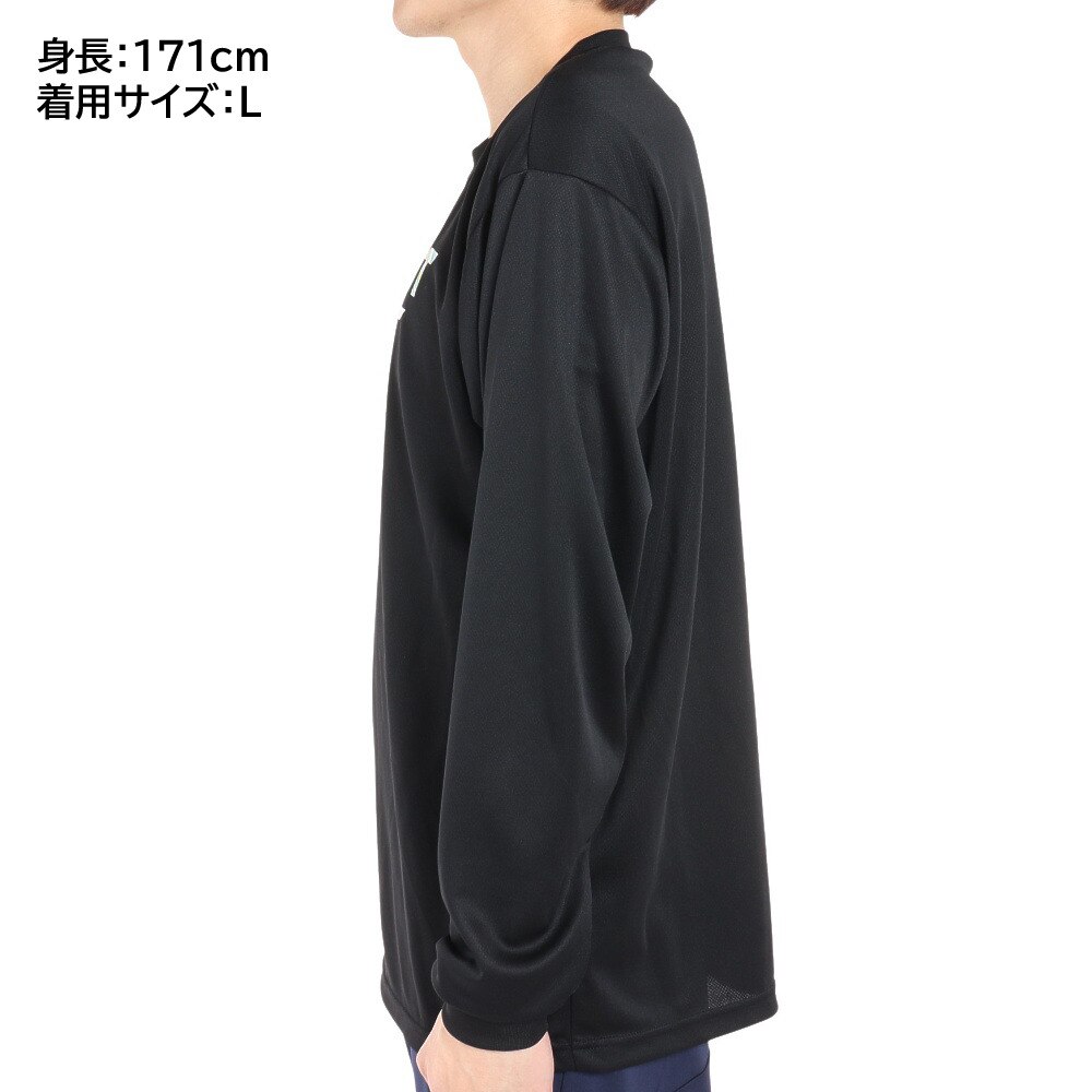 エックスティーエス（XTS）（メンズ）バスケットボールウェア ロンT ドライプラス長袖Ｔシャツ 751G1ES6627BLK