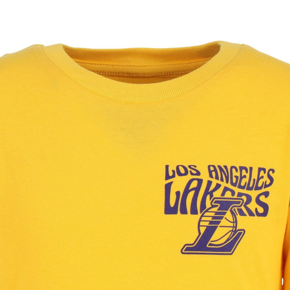 エヌビーエー（NBA）（キッズ）バスケットボールウェア ロンT レイカーズ長袖Tシャツ PK2B3BCW2B04 LAKERS