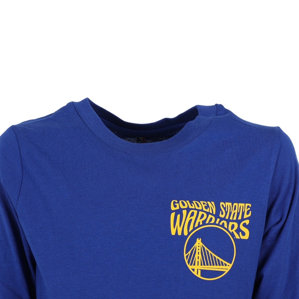 エヌビーエー（NBA）（キッズ）バスケットボールウェア ロンT ウォリアーズ長袖Tシャツ PK2B3BCW2B04 WARRIORS NBA