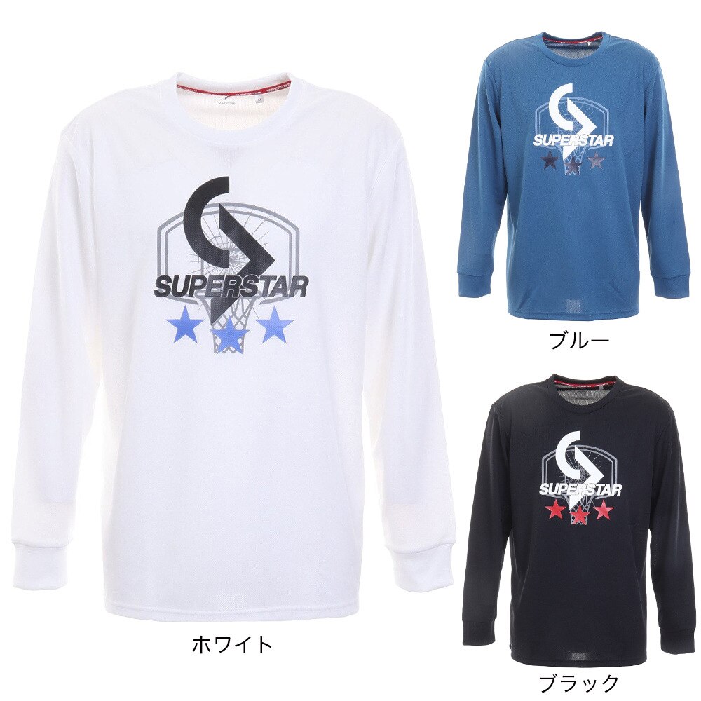 ミズノ（MIZUNO）（メンズ）バスケットボールウェア ロンT SUPER STAR 長袖Tシャツ 32JAS22323