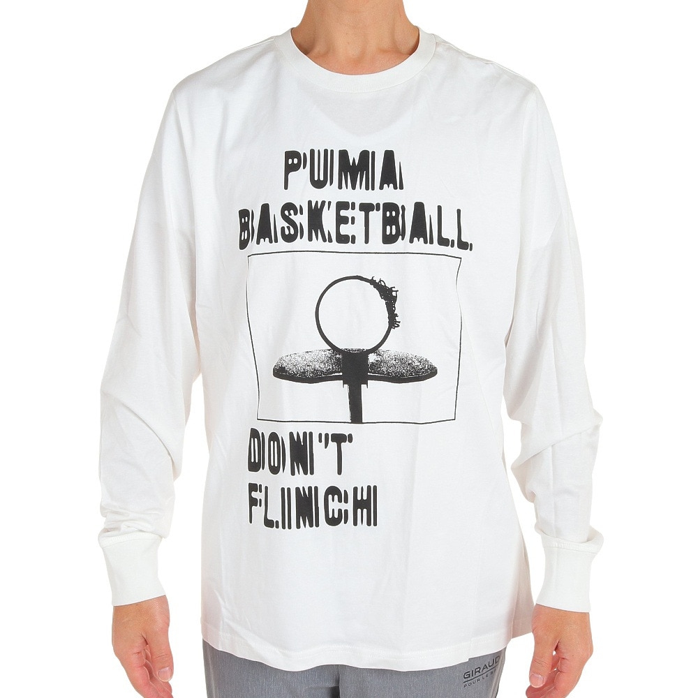 プーマ（PUMA）（メンズ、レディース）バスケットボールウェア ロンT タイムアウト ロングスリーブTシャツ 53236002