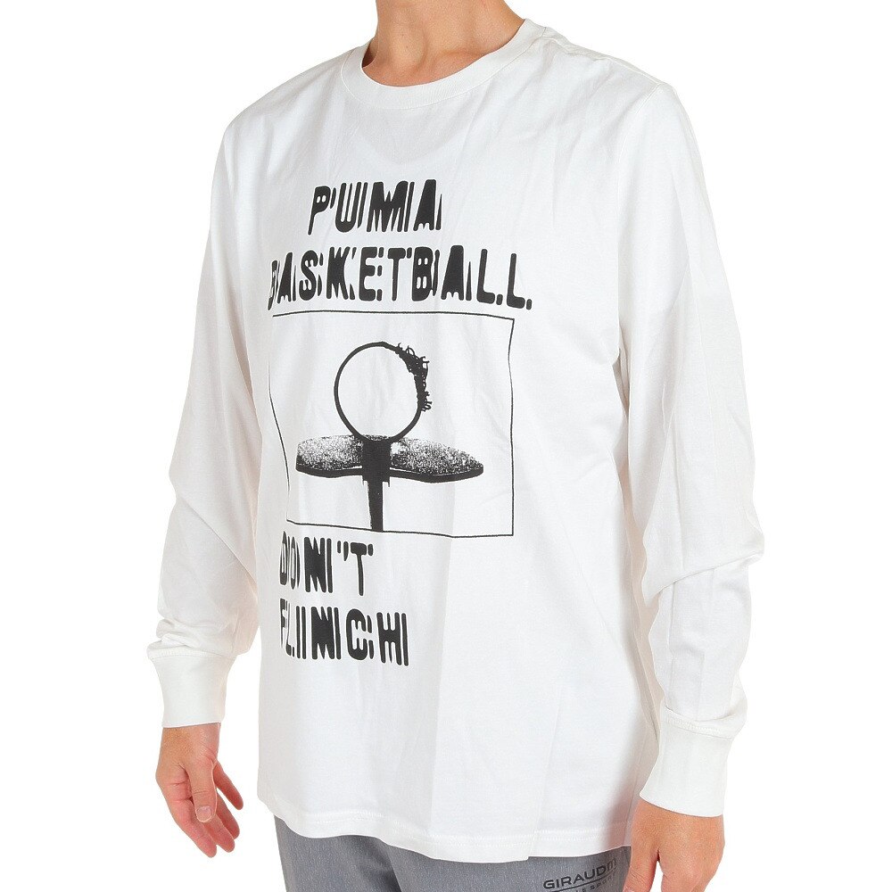 プーマ（PUMA）（メンズ、レディース）バスケットボールウェア ロンT タイムアウト ロングスリーブTシャツ 53236002