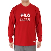 アクター（AKTR）（メンズ）バスケットボールウェア ロンT ×FILA ロゴ ロングスリーブ SPORTS Tシャツ 122-051005 RD