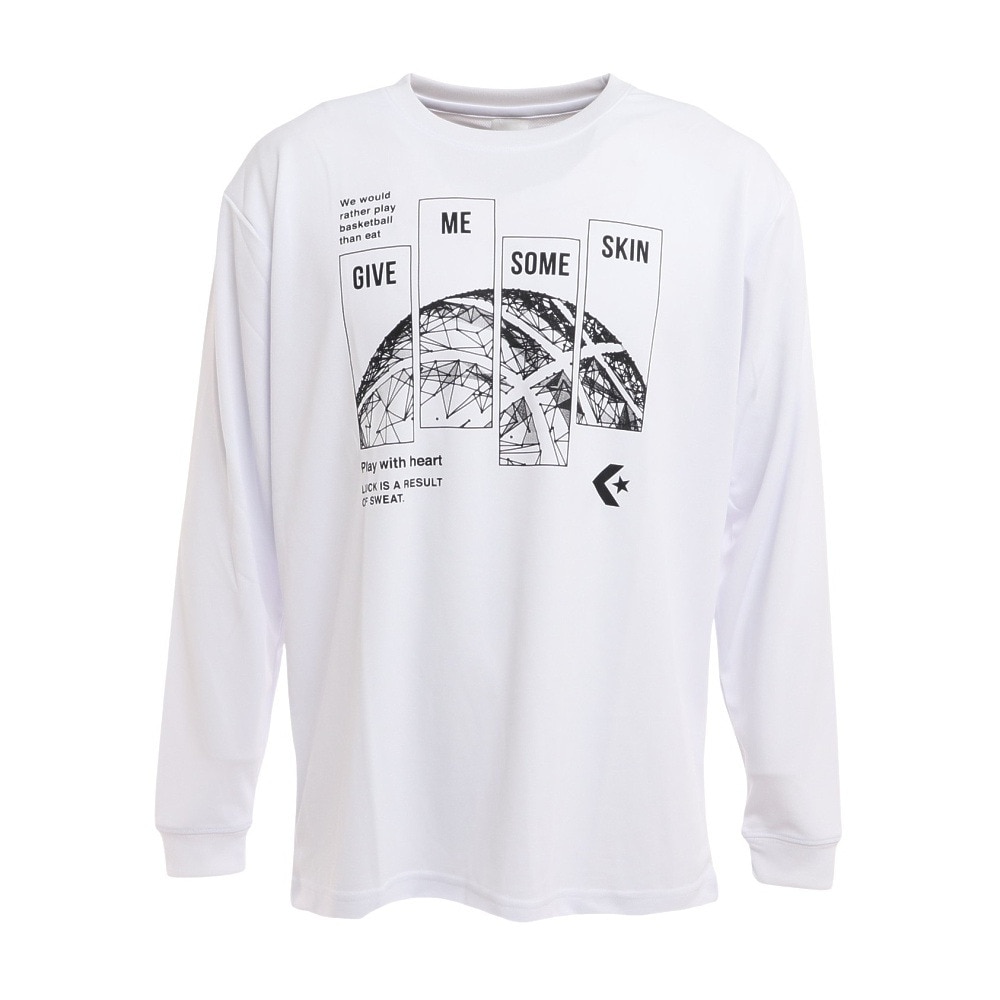 コンバース(CONVERSE)(メンズ)バスケットボールウェア ロンT プリント長袖Tシャツ CB222365L-1100