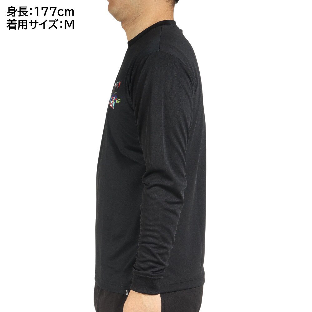 スポルディング（SPALDING）（メンズ）バスケットボールウェア UVカット ロンT 長袖Tシャツ デジタルノイズロゴ SMT22117  スポーツ用品はスーパースポーツゼビオ