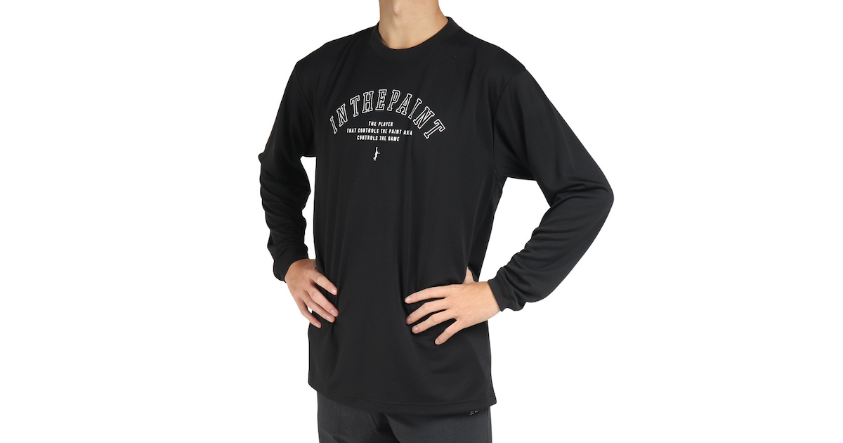 インザペイント｜バスケットボールウェア ロンT 長袖Tシャツ ITP22408BLK - スポーツ用品はスーパースポーツゼビオ