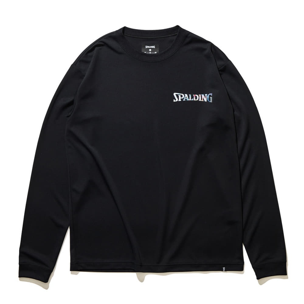 スポルディング（SPALDING）（メンズ、レディース）バスケットボールウェア ロングスリーブ Tシャツ ホログラムワードマーク SMT22129