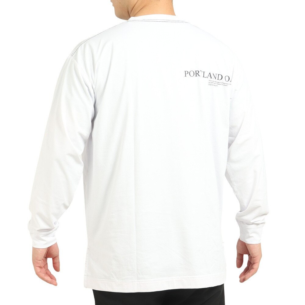 ライズ（RYZ）（メンズ）バスケットボールウェア ポケット付き長袖Tシャツ RZ30CD22FW5053 WHT