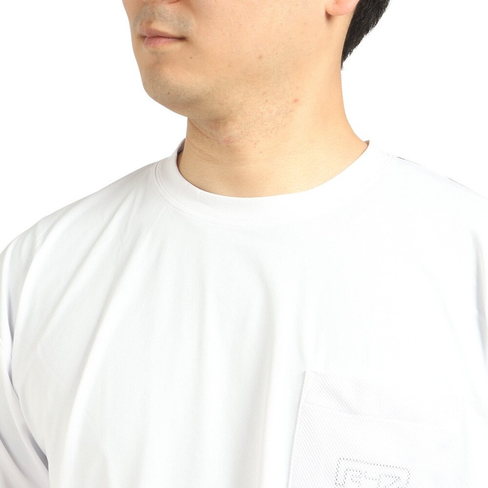 ライズ（RYZ）（メンズ）バスケットボールウェア ポケット付き長袖Tシャツ RZ30CD22FW5053 WHT