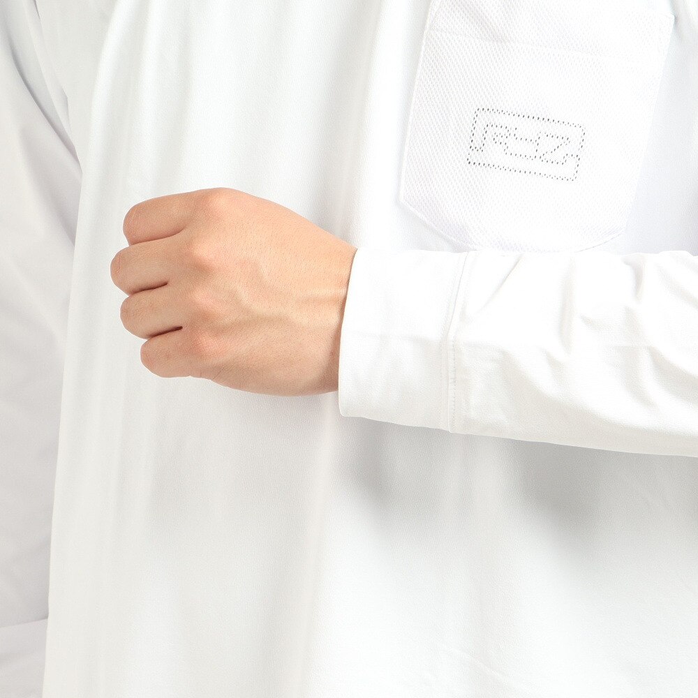 ライズ（RYZ）（メンズ）バスケットボールウェア ポケット付き長袖Tシャツ RZ30CD22FW5053 WHT