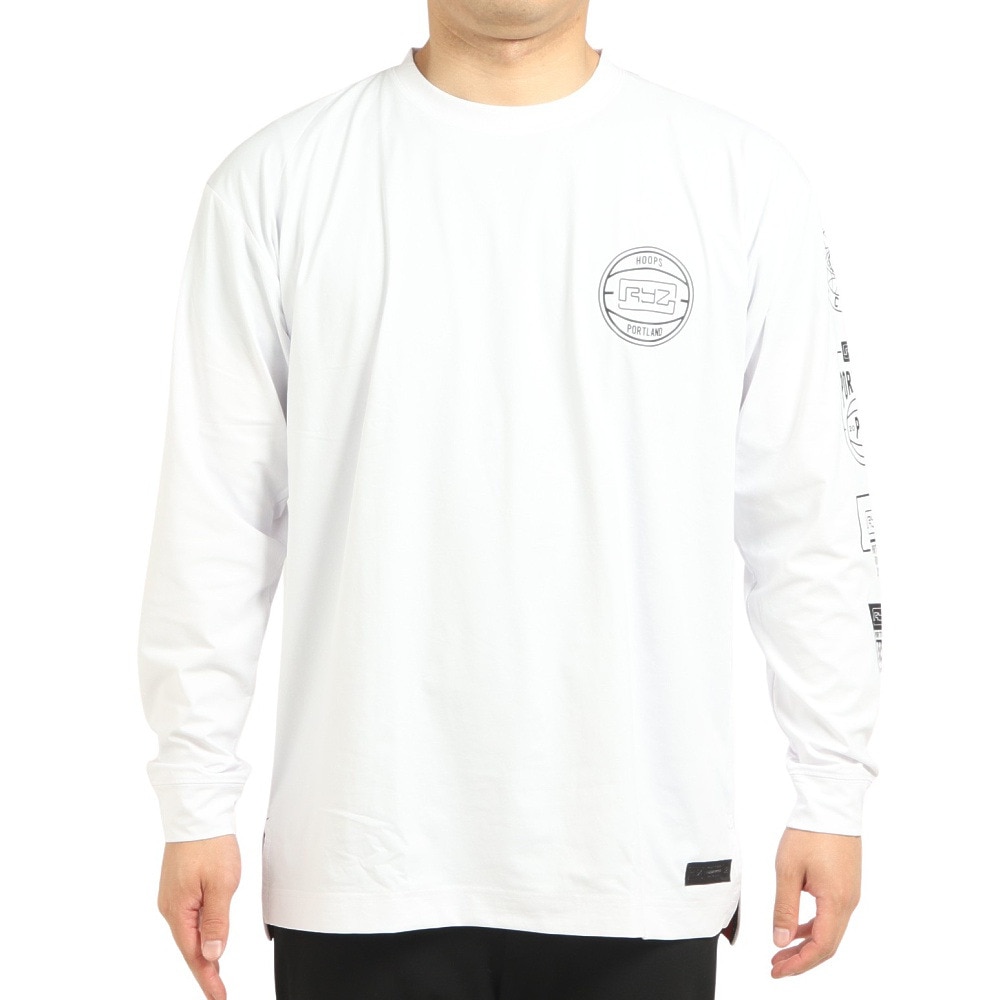 ライズ（RYZ）（メンズ）バスケットボールウェア アイコン 長袖Ｔシャツ RZ30CD22FW5055 WHT