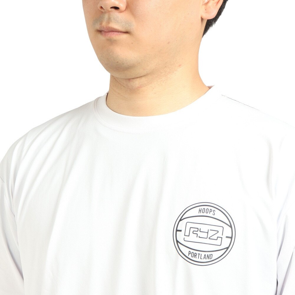 ライズ（RYZ）（メンズ）バスケットボールウェア アイコン 長袖Ｔシャツ RZ30CD22FW5055 WHT