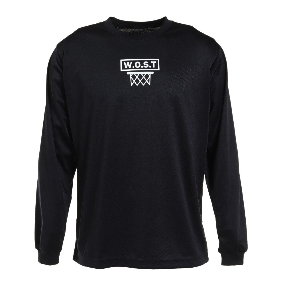 エックスティーエス（XTS）（メンズ）バスケットボールウェア  ロンＴ プリント長袖Ｔシャツ 751TS2ES0038 BLK