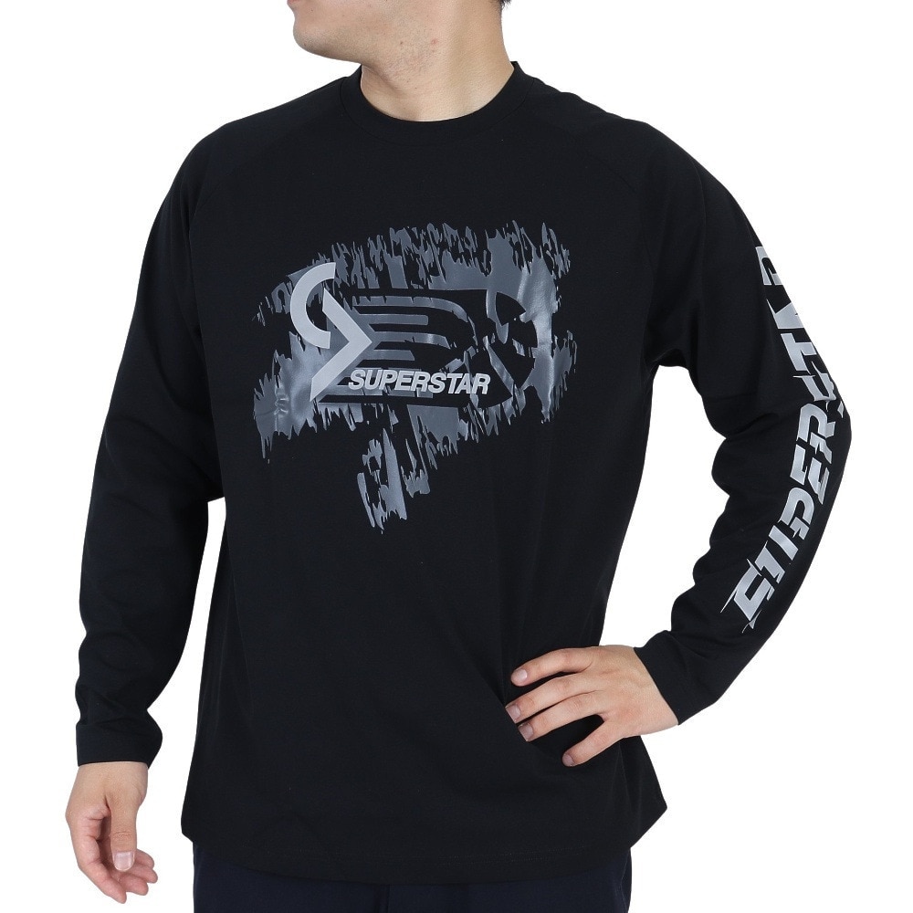 ミズノ（MIZUNO）（メンズ）バスケットボールウェア UVカット ロンT SUPERSTAR 長袖Tシャツ 32JAS26609 速乾