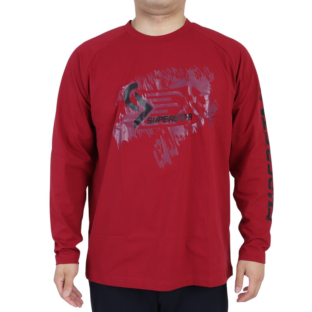 ミズノ（MIZUNO）（メンズ）バスケットボールウェア UVカット ロンT SUPERSTAR 長袖Tシャツ 32JAS26666 速乾