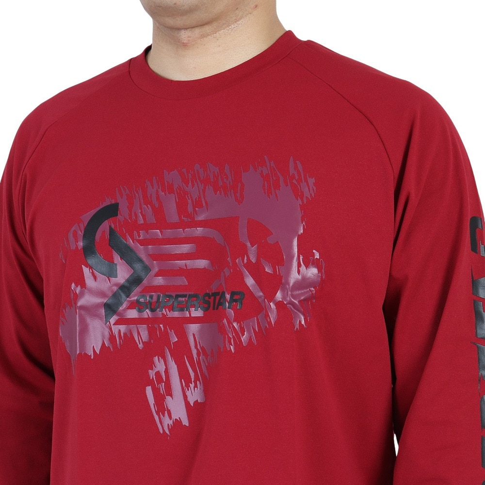 ミズノ（MIZUNO）（メンズ）バスケットボールウェア UVカット ロンT SUPERSTAR 長袖Tシャツ 32JAS26666