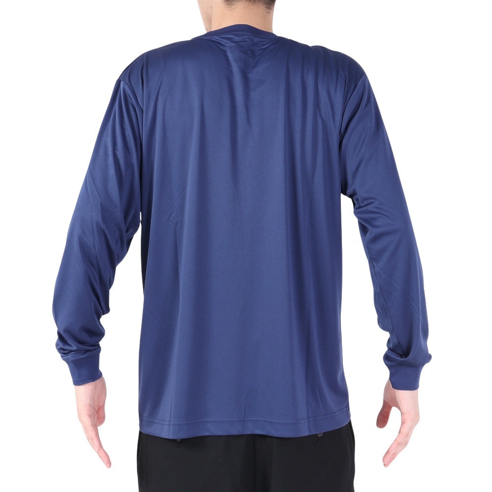 アクター（AKTR）（メンズ、レディース）バスケットボールウェア RETRO-CHIC EMBLEM 長袖スポーツTシャツ 123-037005 NV 速乾