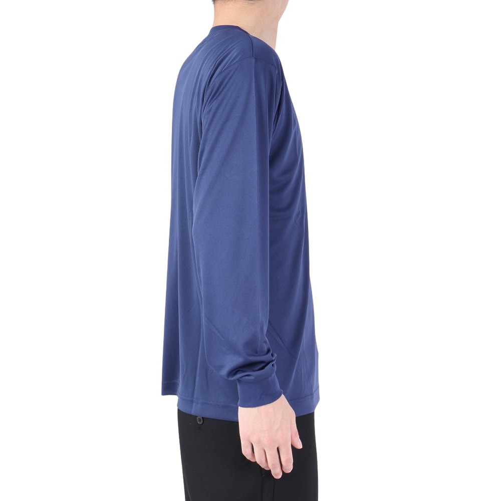 アクター（AKTR）（メンズ、レディース）バスケットボールウェア RETRO-CHIC EMBLEM 長袖スポーツTシャツ 123-037005 NV 速乾