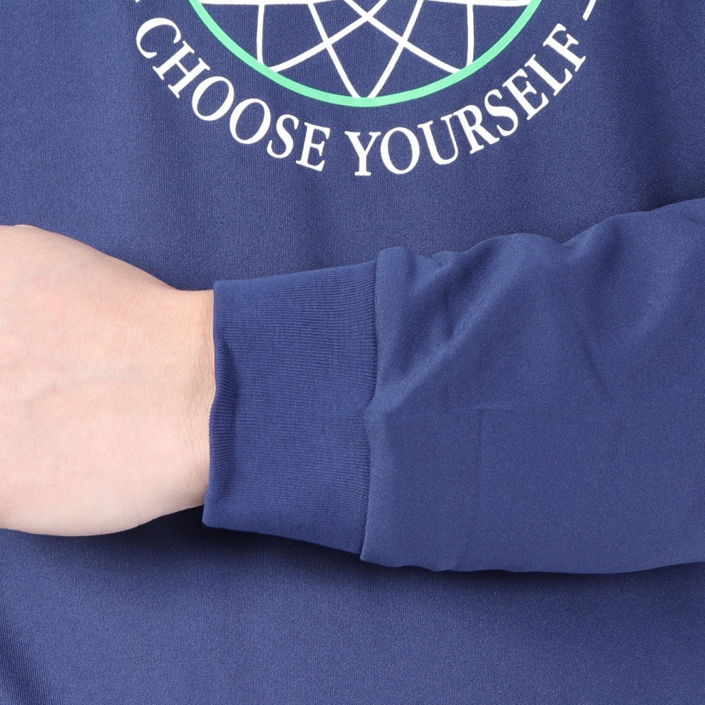 アクター（AKTR）（メンズ、レディース）バスケットボールウェア RETRO-CHIC EMBLEM 長袖スポーツTシャツ 123-037005 NV 速乾