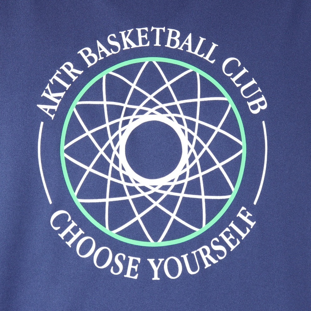 アクター（AKTR）（メンズ、レディース）バスケットボールウェア RETRO-CHIC EMBLEM 長袖スポーツTシャツ 123-037005 NV 速乾