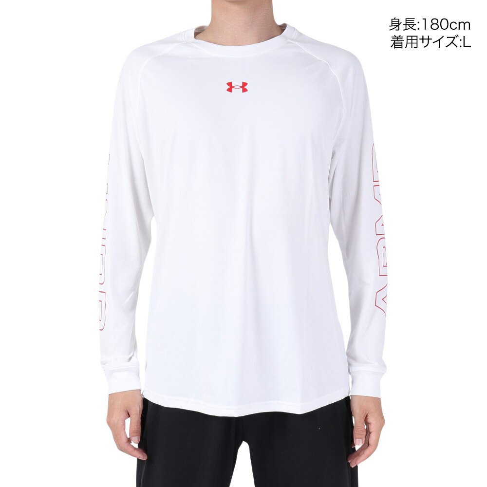 アンダーアーマー（UNDER ARMOUR）（メンズ）バスケットボールウェア テック グラフィック ロングスリーブTシャツ 1381373 100