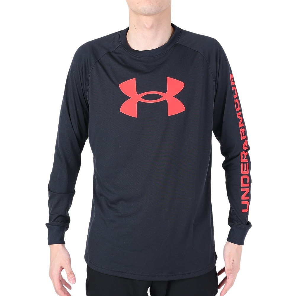 アンダーアーマー（UNDER ARMOUR）（メンズ）バスケットボールウェア テック ビッグロゴ ロングスリーブTシャツ 1381374 001
