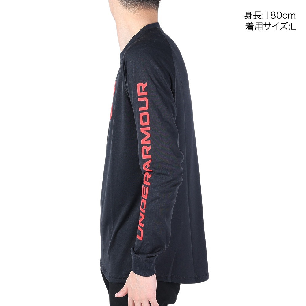 アンダーアーマー（UNDER ARMOUR）（メンズ）バスケットボールウェア テック ビッグロゴ ロングスリーブTシャツ 1381374 001