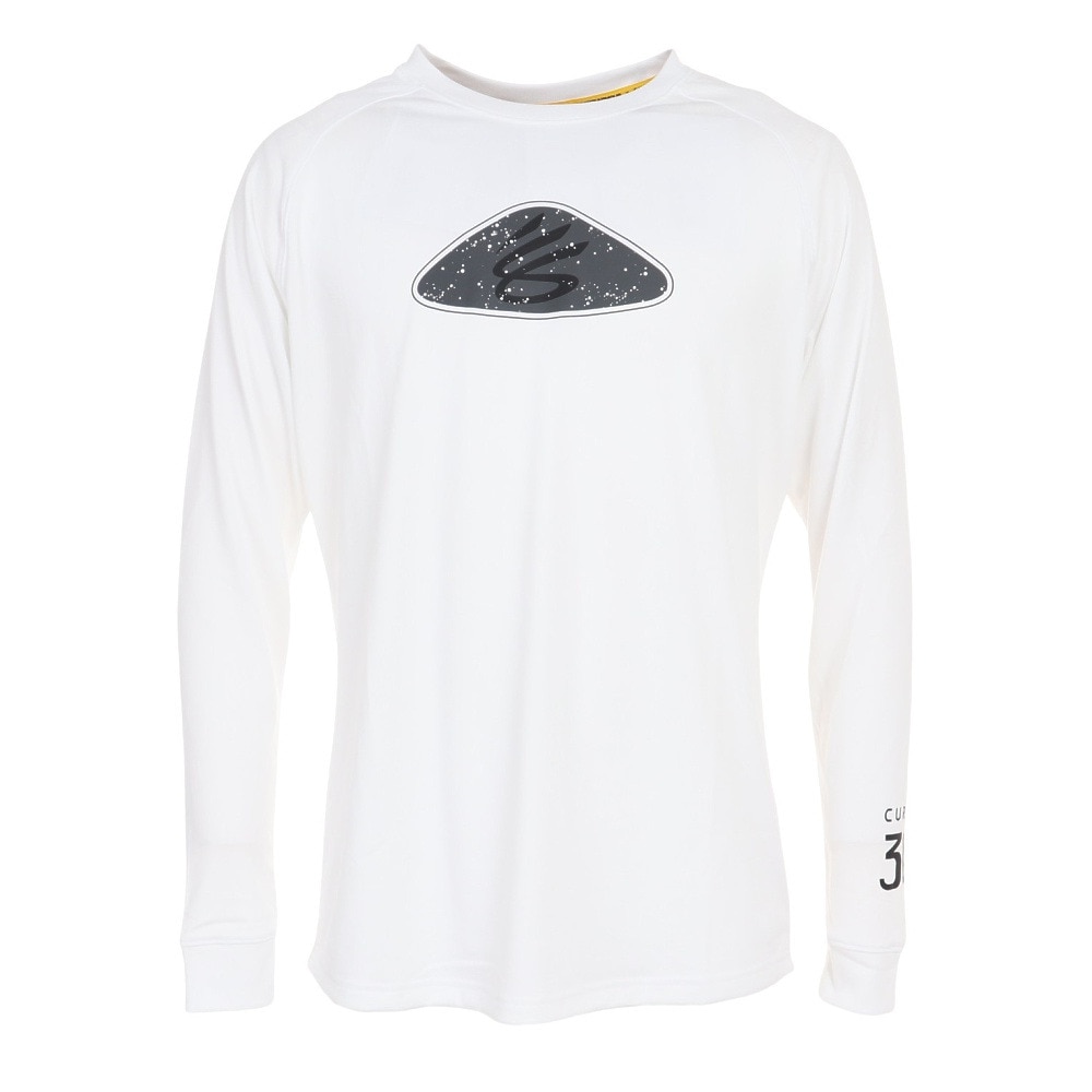 アンダーアーマー バスケットボールウェア カリー テック グラフィック ロングスリーブTシャツ 1381787 100 速乾 LL 10 バスケットボール