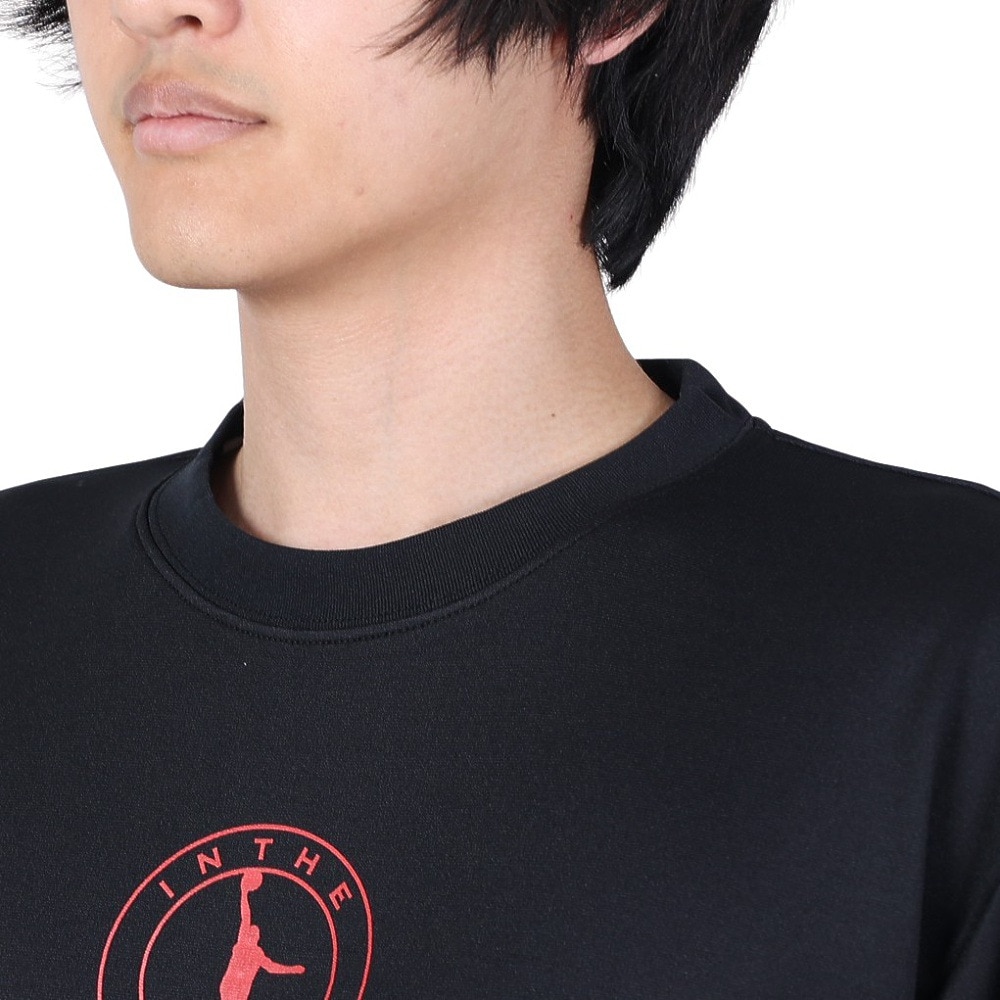 インザペイント（IN THE PAINT）（メンズ、レディース）バスケットボールウェア 長袖Tシャツ ITP23435BLK/RED