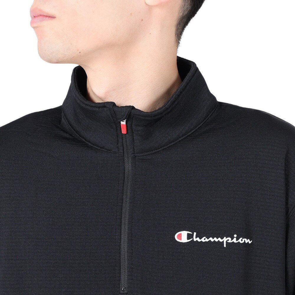 チャンピオン（CHAMPION）（メンズ）バスケットボールウェア ハーフジップロングスリーブシャツ C3-YB456 090