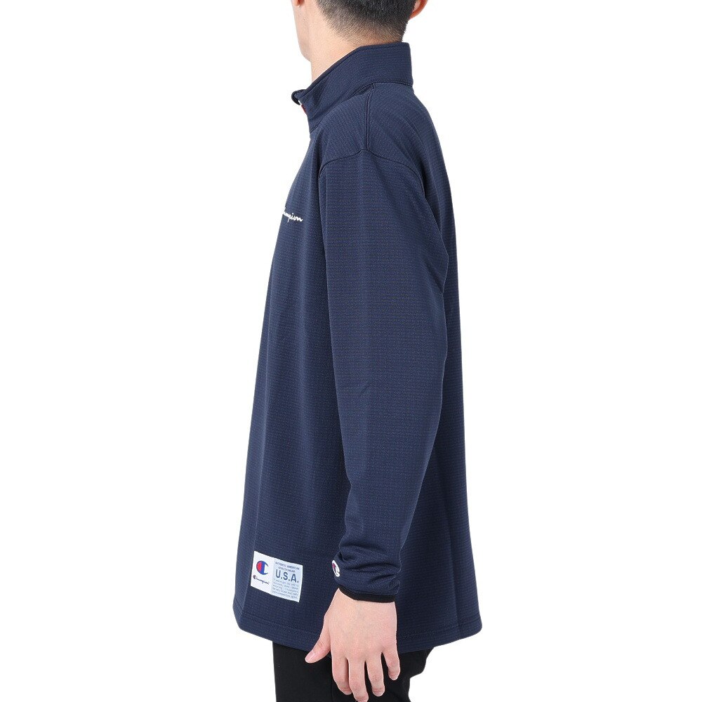 チャンピオン（CHAMPION）（メンズ）バスケットボールウェア ハーフジップロングスリーブシャツ C3-YB456 370