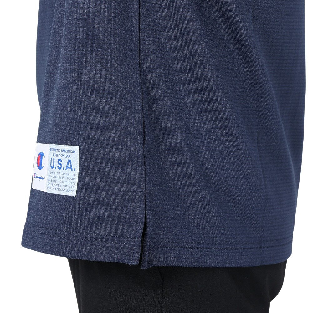チャンピオン（CHAMPION）（メンズ）バスケットボールウェア ハーフジップロングスリーブシャツ C3-YB456 370
