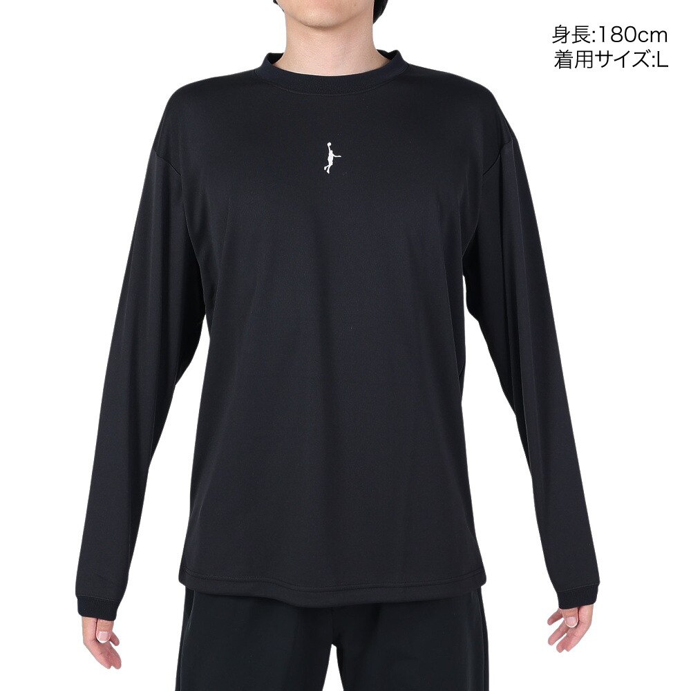 インザペイント（IN THE PAINT）（メンズ、レディース）バスケットボールウェア 長袖Tシャツ ITP23408BLK/WHT