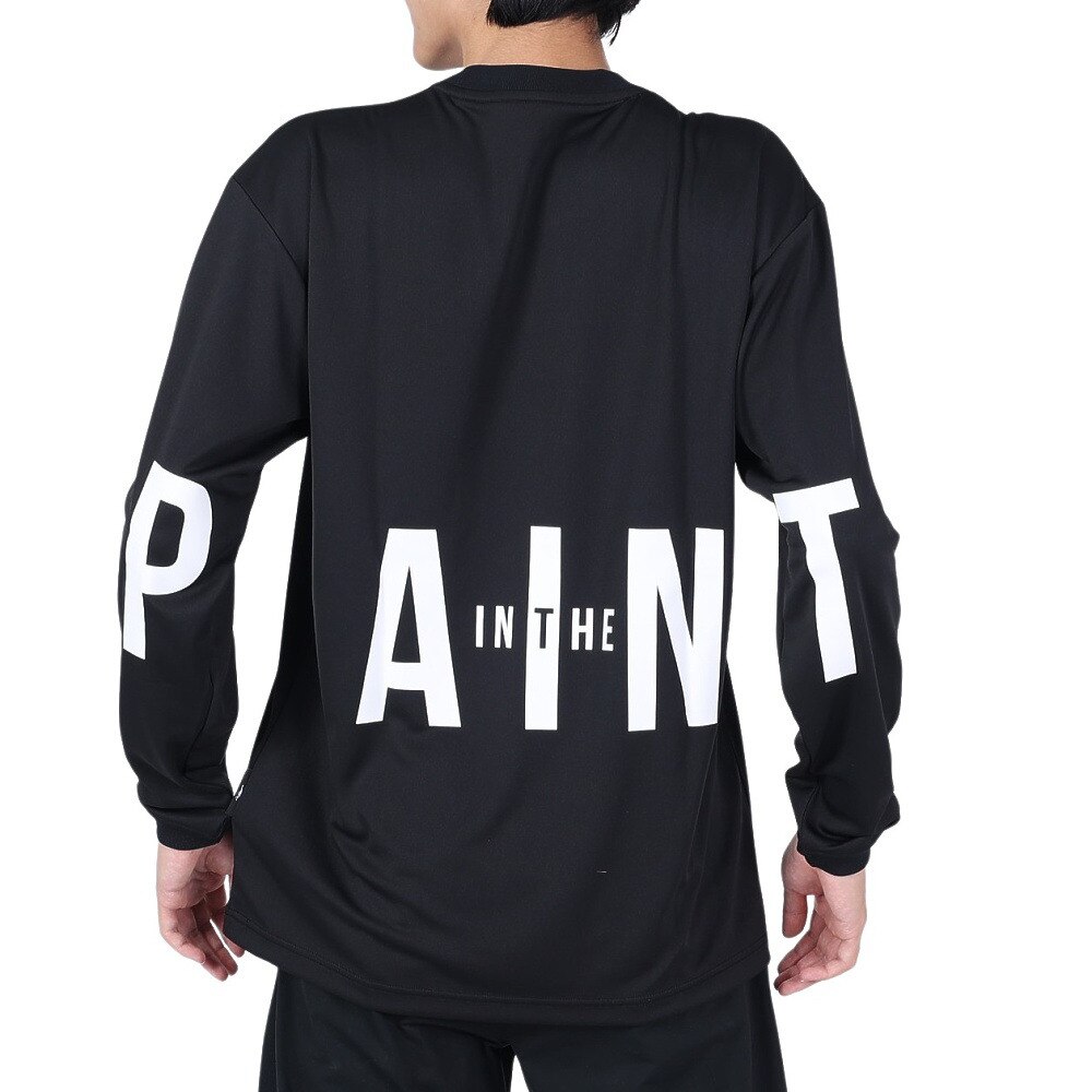 インザペイント（IN THE PAINT）（メンズ、レディース）バスケットボールウェア 長袖Tシャツ ITP23408BLK/WHT