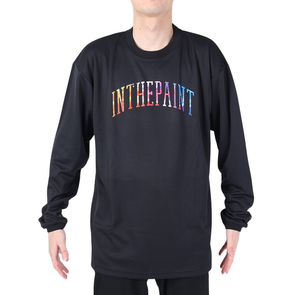 インザペイント（IN THE PAINT）（メンズ、レディース）バスケットボールウェア 長袖Tシャツ ITP23413BLK/VLT
