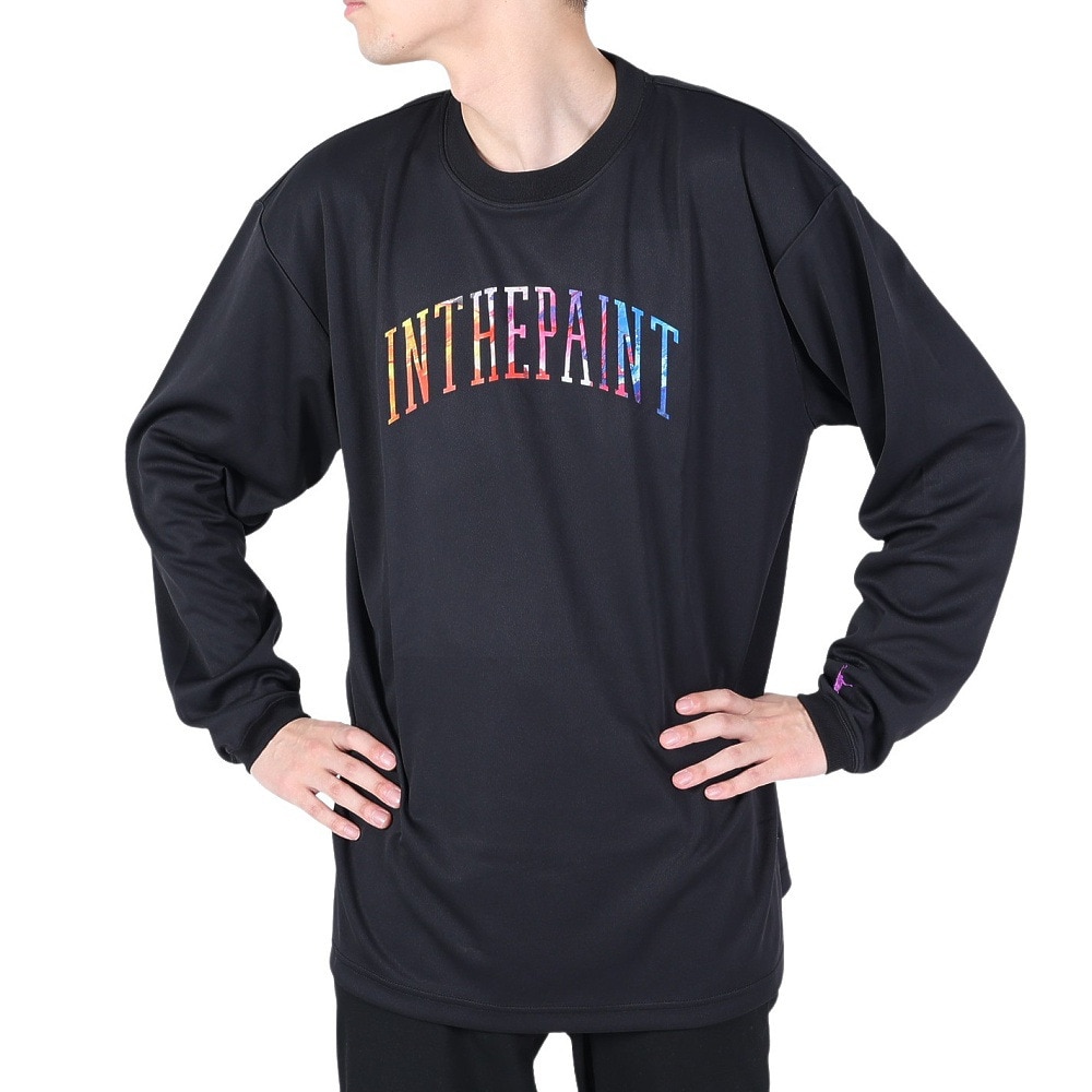 インザペイント（IN THE PAINT）（メンズ、レディース）バスケットボールウェア 長袖Tシャツ ITP23413BLK/VLT