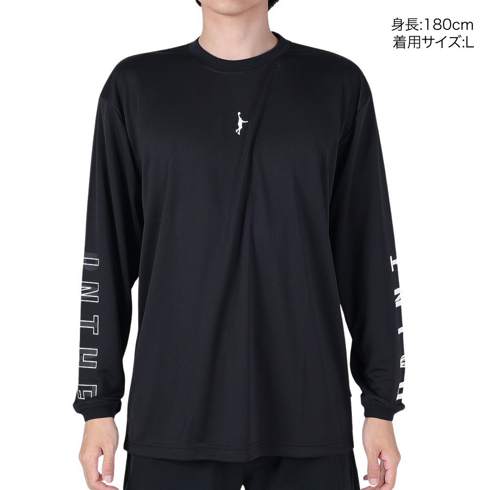 インザペイント（IN THE PAINT）（メンズ、レディース）バスケットボールウェア 長袖Tシャツ ITP23419BLK