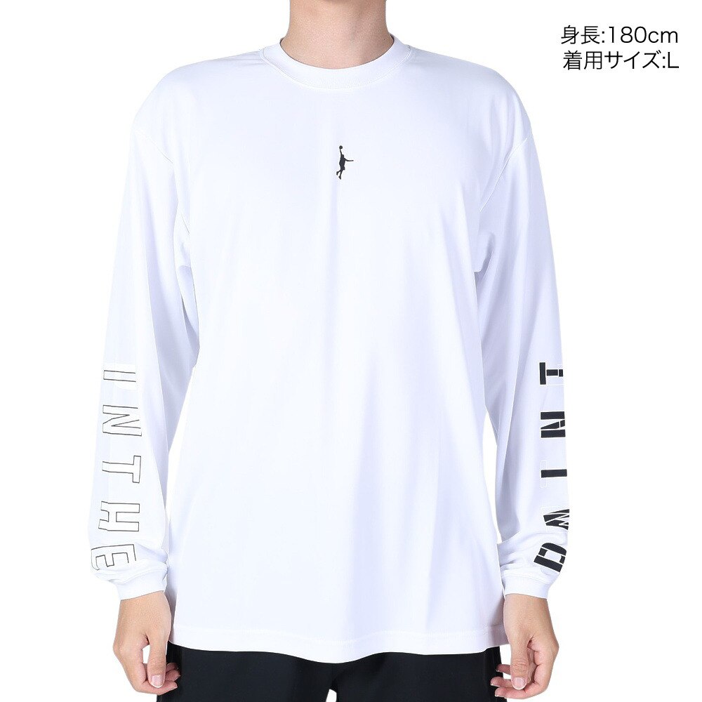 インザペイント（IN THE PAINT）（メンズ、レディース）バスケットボールウェア 長袖Tシャツ ITP23419WHT