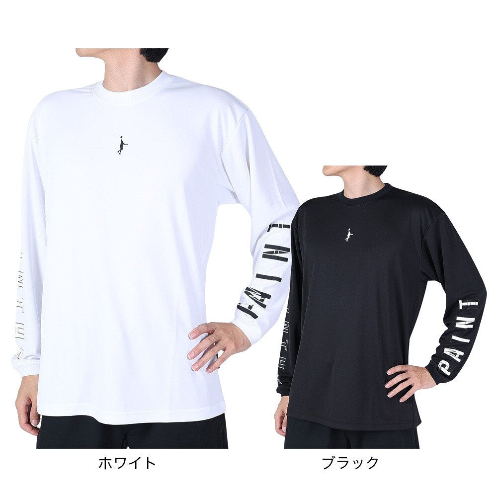 インザペイント（IN THE PAINT）（メンズ、レディース）バスケットボールウェア 長袖Tシャツ ITP23419BLK