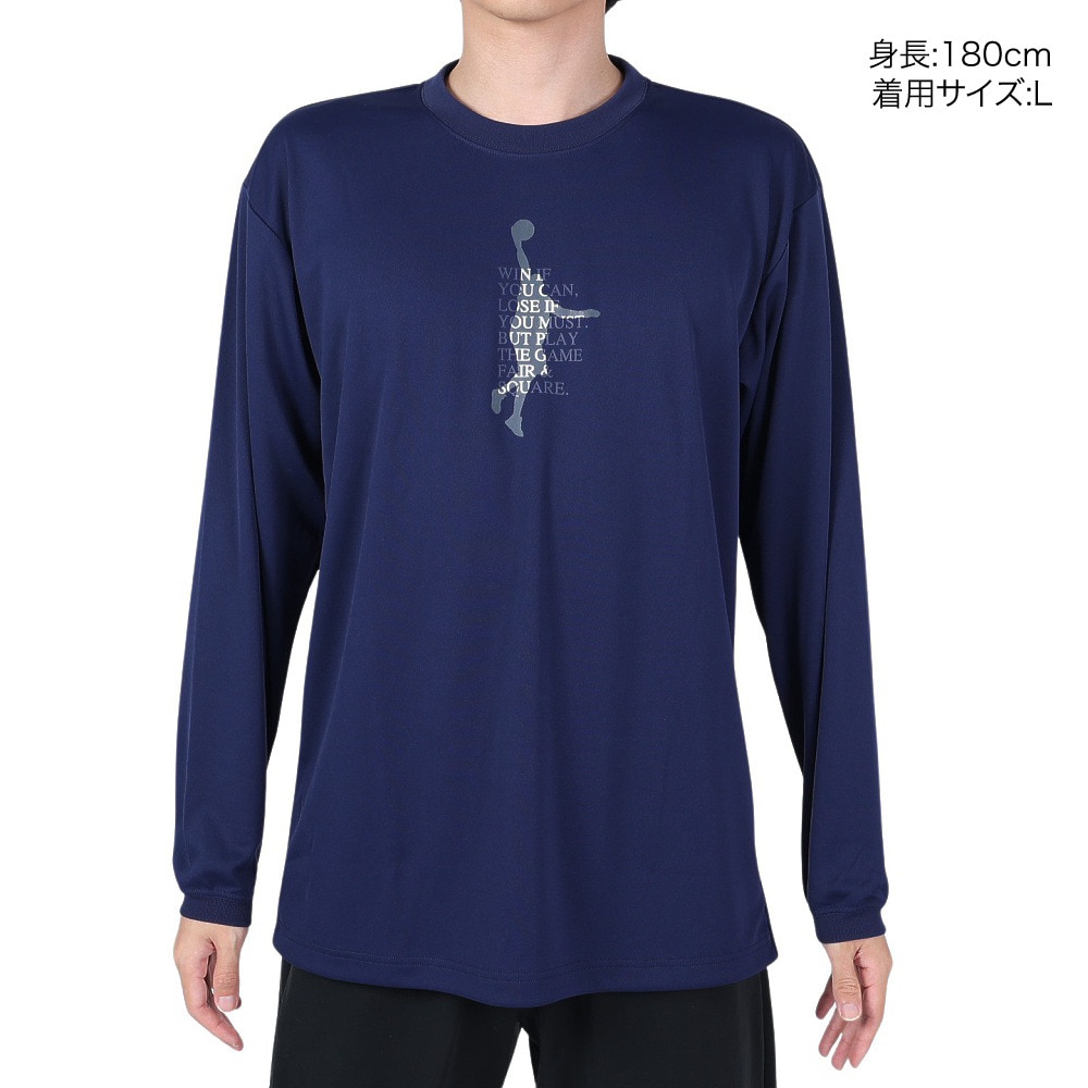 インザペイント（IN THE PAINT）（メンズ、レディース）バスケットボールウェア 長袖Tシャツ ITP23421NVY